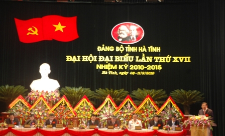Khai mạc Đại hội Đại biểu Đảng bộ Hà Tĩnh lần thứ XVII